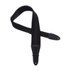 Levy's Rebel Series 3.25" Wide Neoprene Padded Guitar Strap w/Leather Ends Black Accessories / Straps