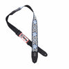 Levy's Right Height 2" Wide Jacquard Weave Guitar Strap Blue, White, & Black Floral Hootenanny Motif Accessories / Straps