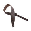 Levy's Signature Series 2.5" Wide Distressed Veg-Tan Leather Guitar Strap Dark Brown Accessories / Straps