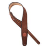 Levy's Signature Series 2.5" Wide Suede Guitar Strap Brown Accessories / Straps