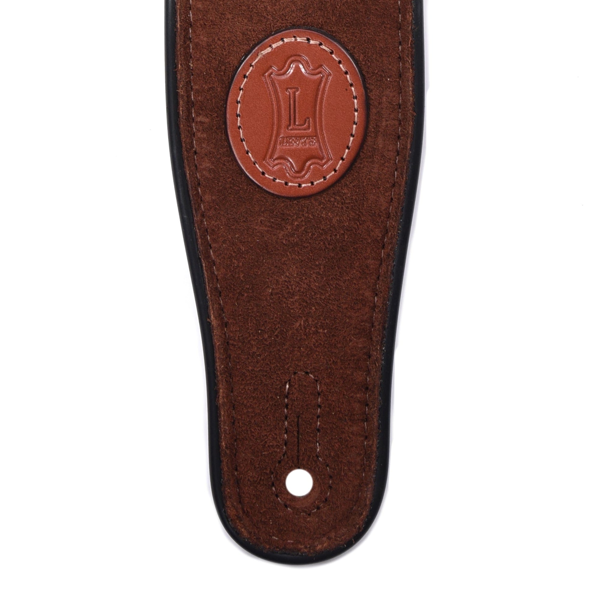 Levy's Signature Series 2.5" Wide Suede Guitar Strap Brown Accessories / Straps