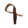 Levy's Signature Series 2.5" Wide Suede Leather Guitar Strap Brown Suede Accessories / Straps