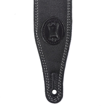 Levy's Signature Series 2.5" Wide Triple-Ply Super-Soft Garment Leather Guitar Strap Black Accessories / Straps