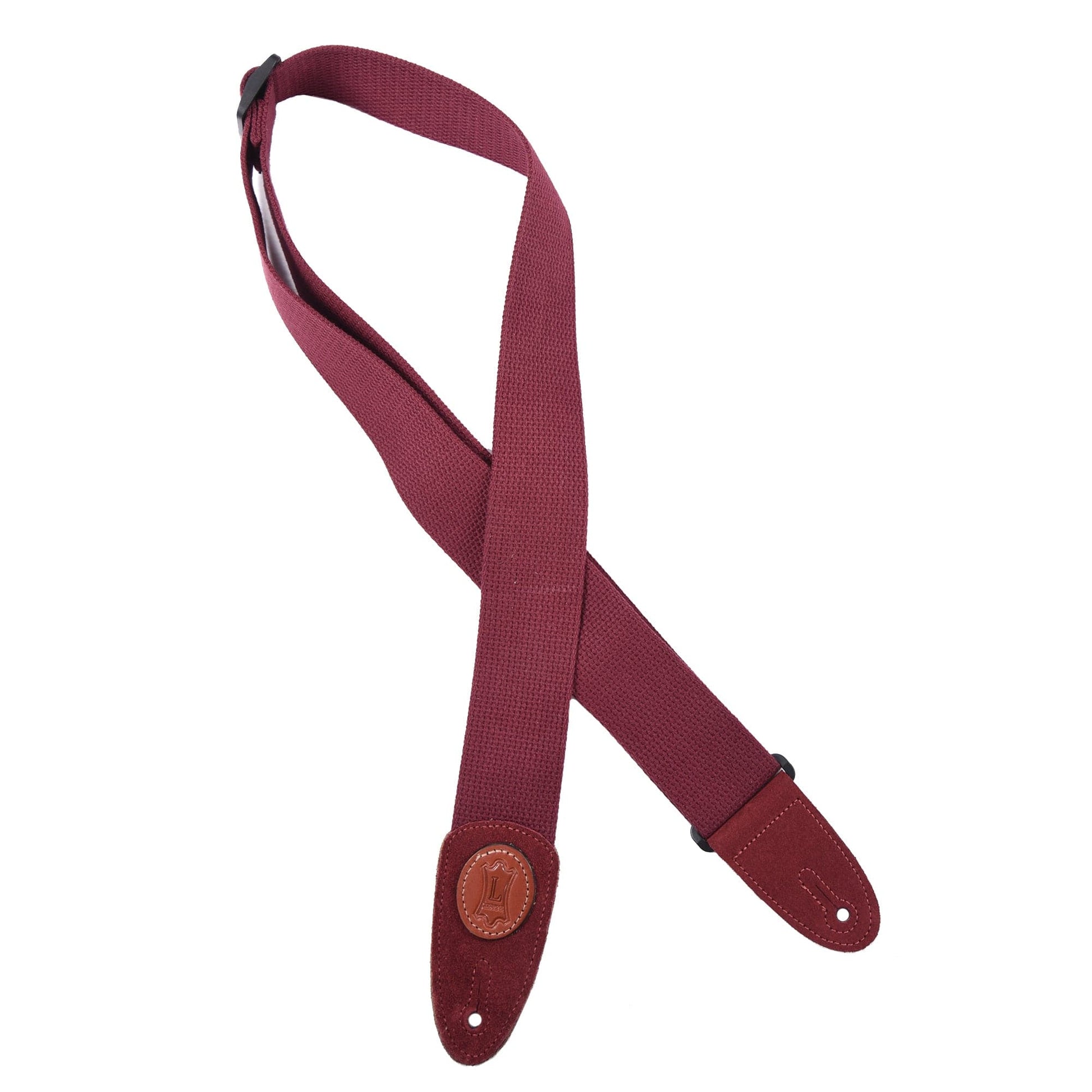 Levy's Signature Series 2" Wide Cotton Guitar Strap Burgundy Accessories / Straps