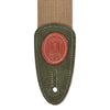 Levy's Signature Series 2" Wide Cotton Guitar Strap Green Accessories / Straps