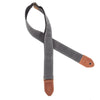 Levy's Textures Series 2" Wide Waxed Canvas Guitar Strap Grey Accessories / Straps