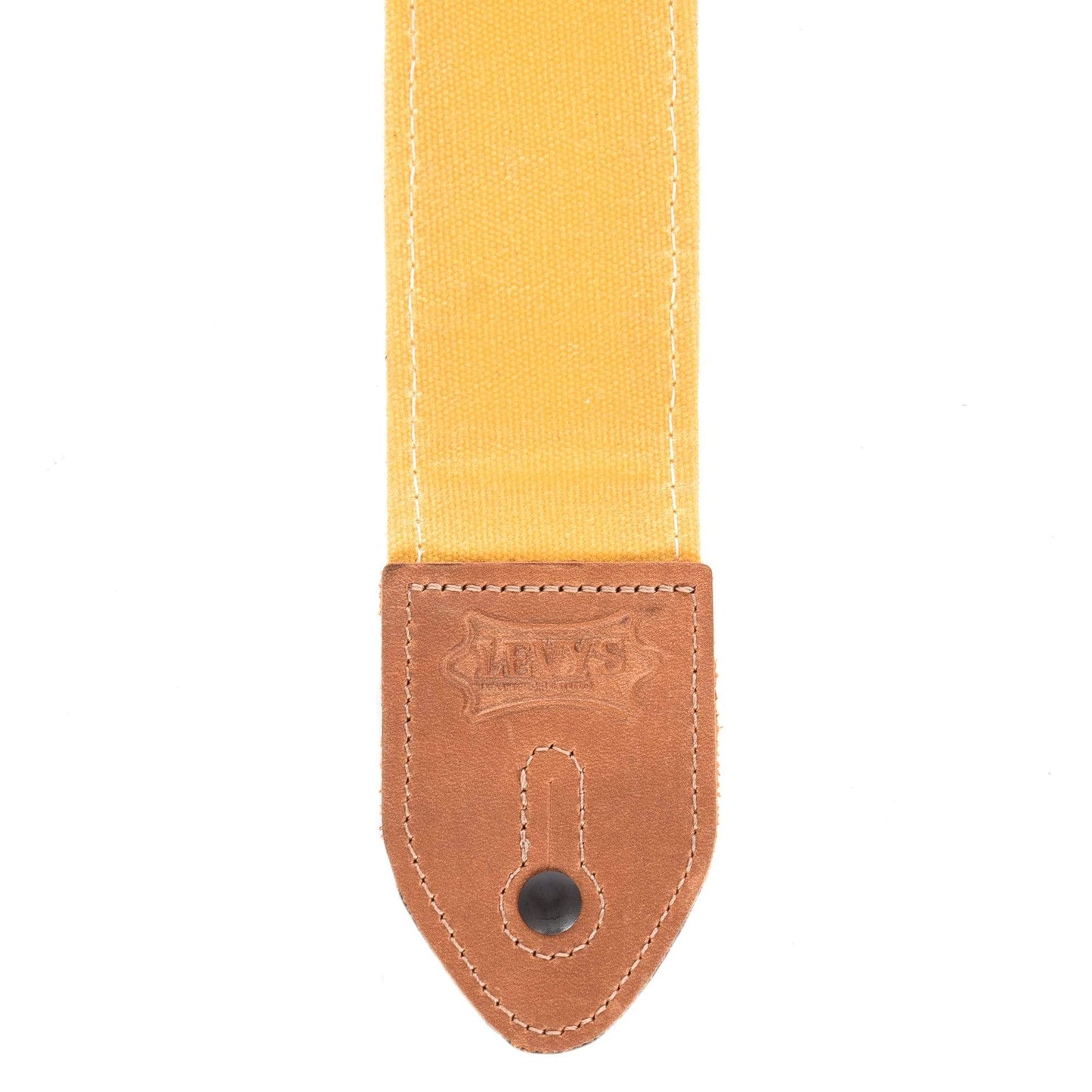Levy's Textures Series 2" Wide Waxed Canvas Guitar Strap Mustard Accessories / Straps