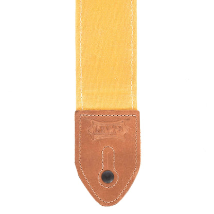Levy's Textures Series 2" Wide Waxed Canvas Guitar Strap Mustard Accessories / Straps