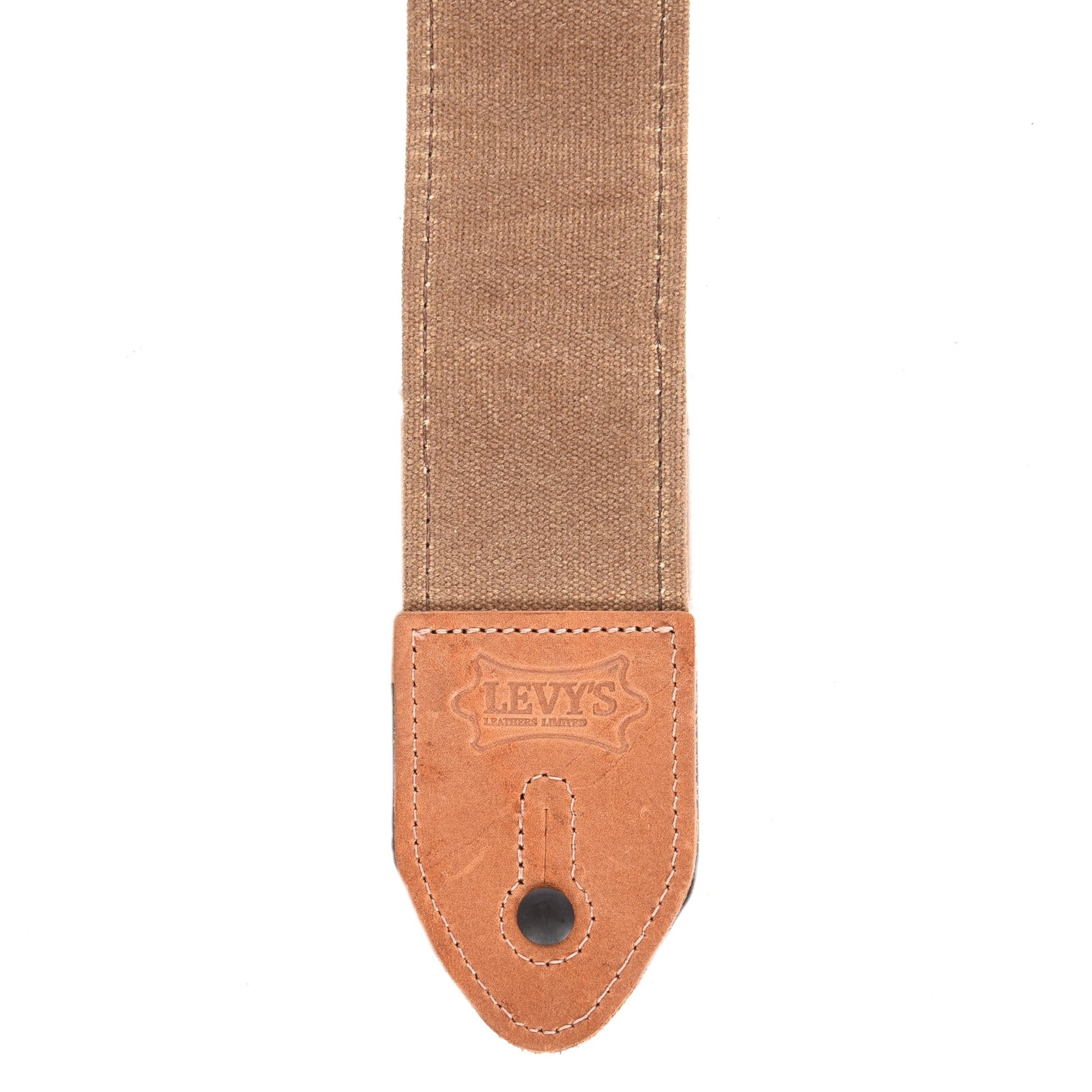 Levy's Textures Series 2" Wide Waxed Canvas Guitar Strap Tan Accessories / Straps
