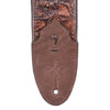 Levy's Western Series 3" Wide Embossed Leather Guitar Strap Geranium Whiskey Accessories / Straps