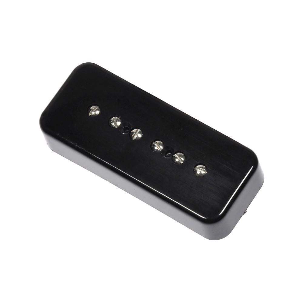 Fralin P-90 Neck Soapbar Black 1-Conductor Braided Parts / Guitar Pickups