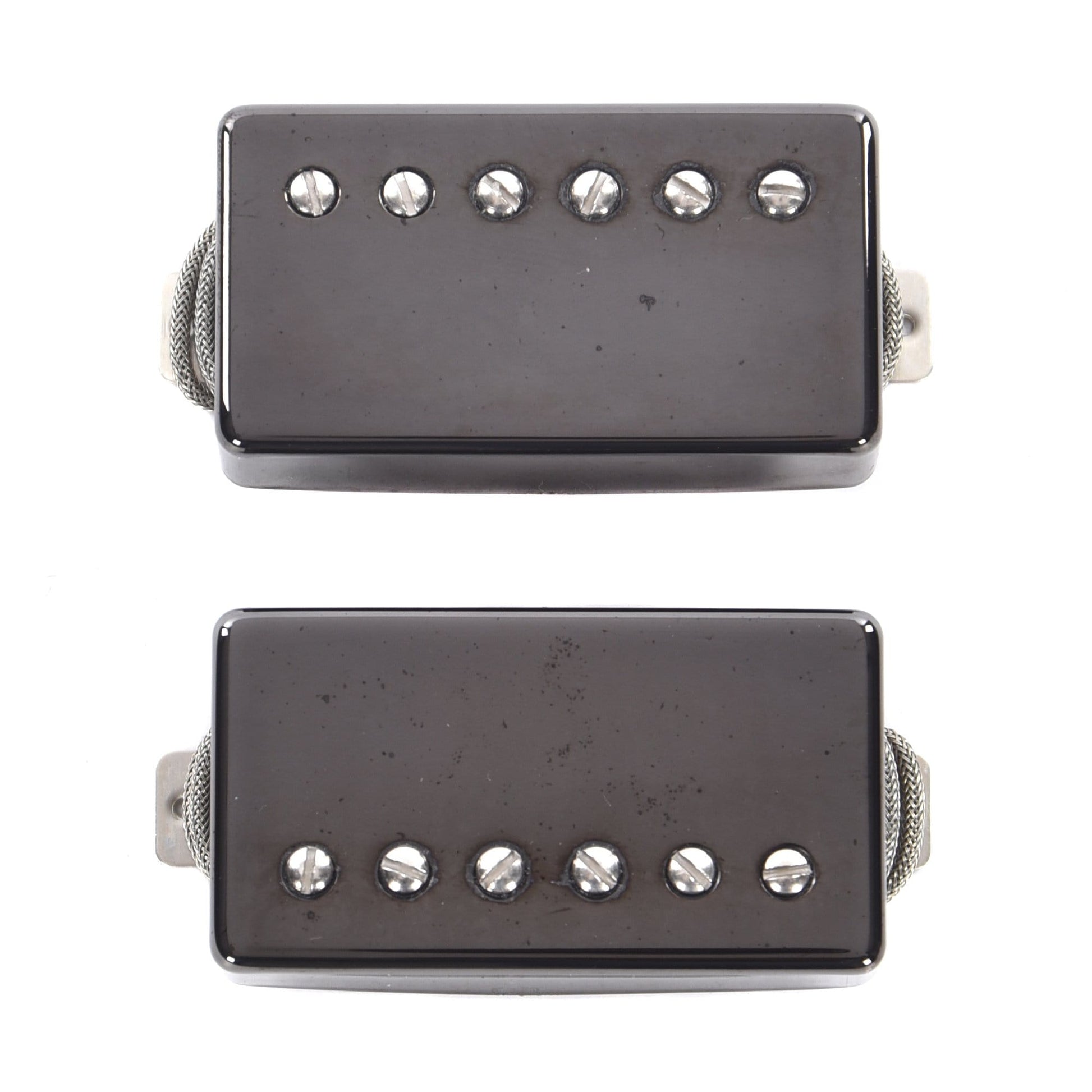 Lindy Fralin Humbucker Pure P.A.F. Pickup Set Nickel Jet Black Covers Parts / Guitar Pickups