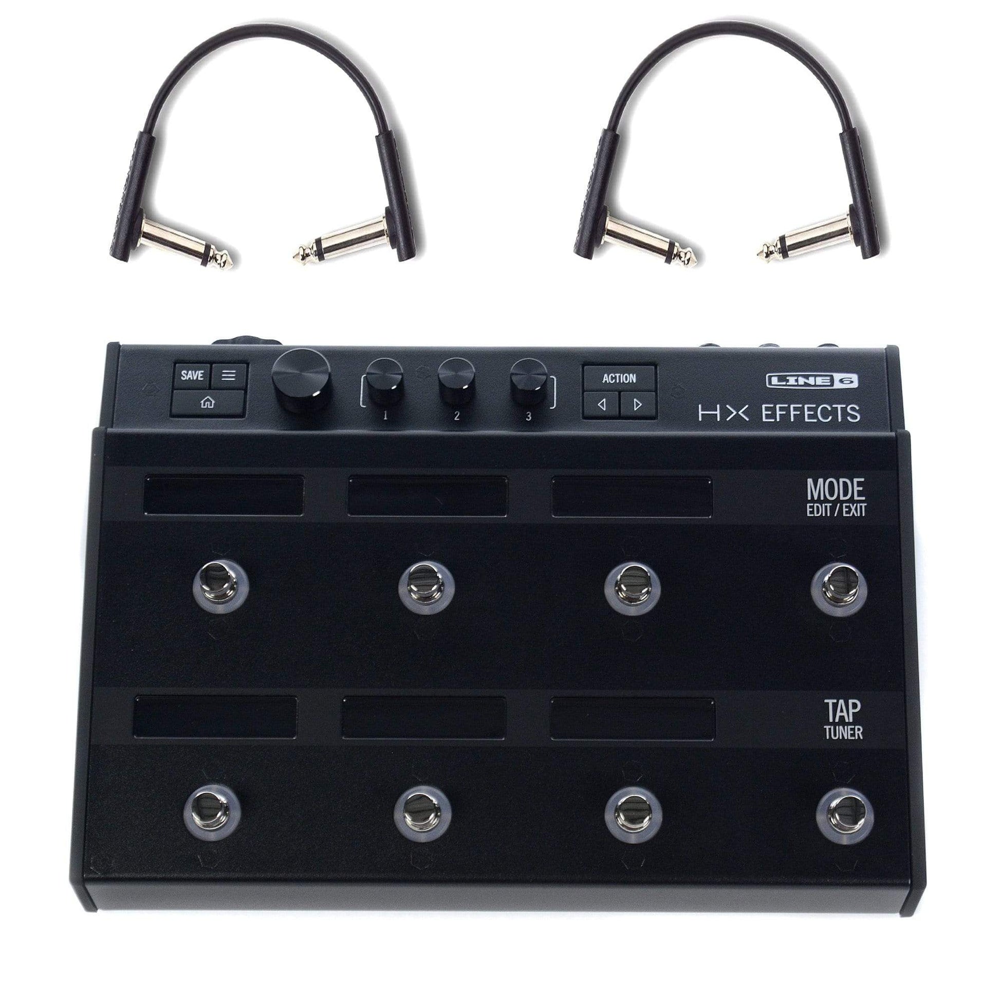 Line 6 HX Effects Multi Effect w/RockBoard Flat Patch Cables Bundle Accessories / Cables