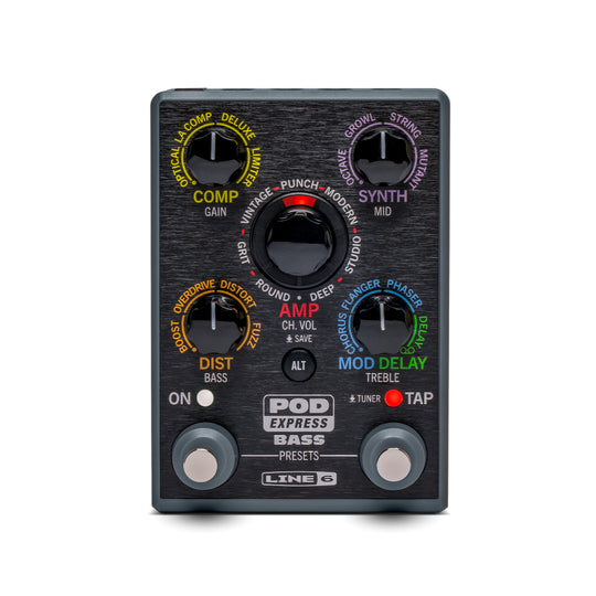 Line 6 Pod Express Bass Amp & Effects Processor Pedal Effects and Pedals / Cabinet Simulators