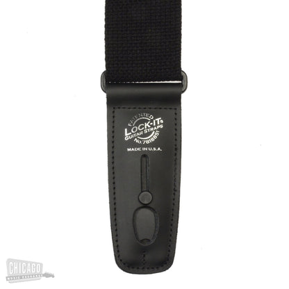 Lock-It 2 Inch Black Cotton Strap w/Black Ends Accessories / Straps