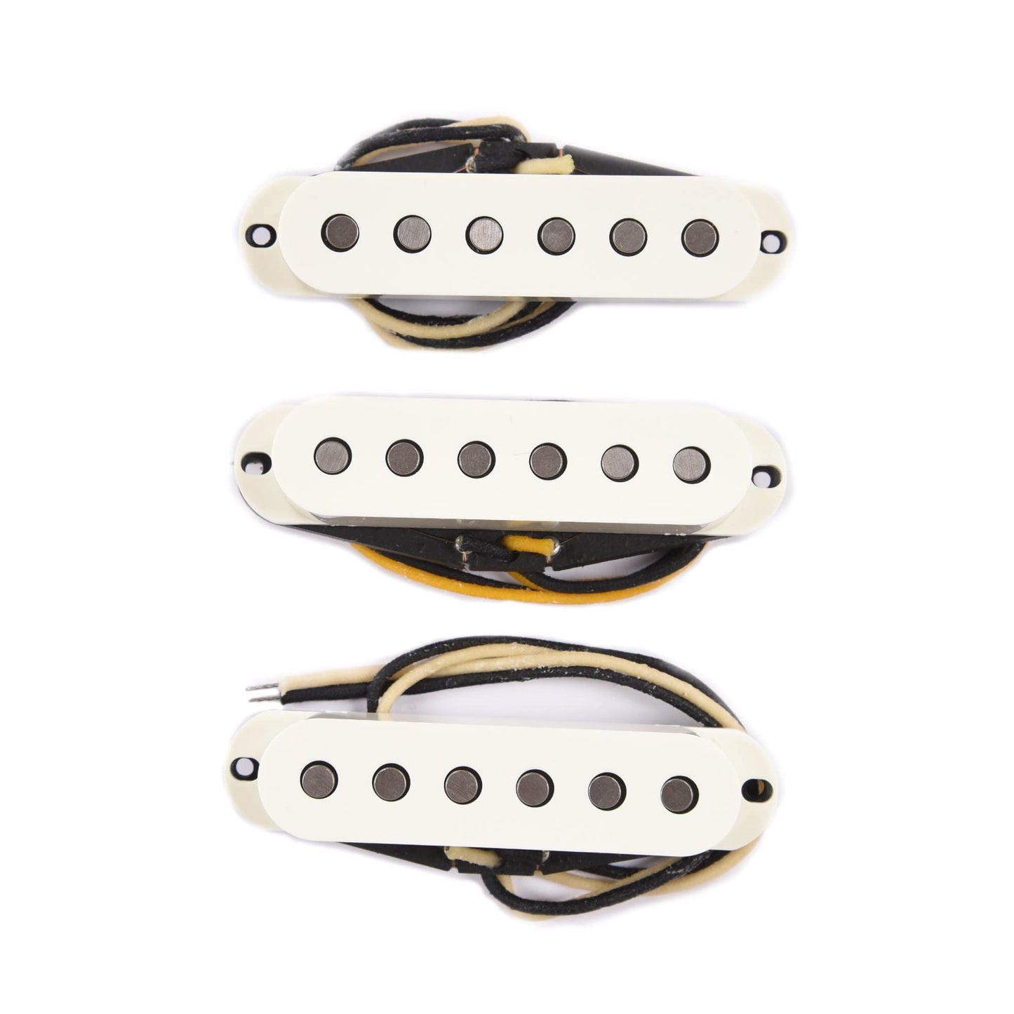 Lollar Vintage Blackface Flat Pole Strat Parchment Set Parts / Guitar Pickups