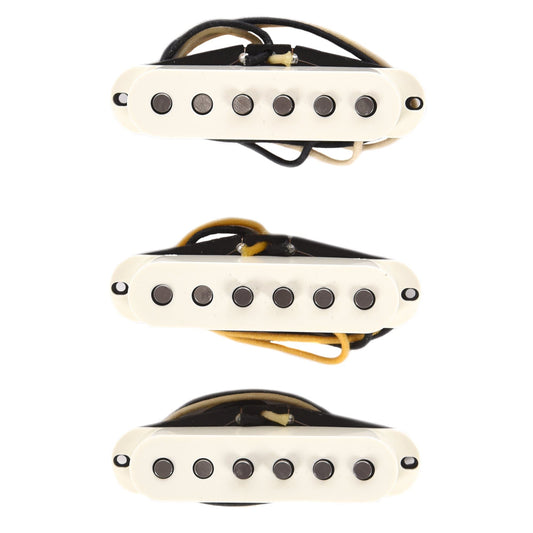 Lollar Vintage Blackface Staggered Pole Strat Set Parchment Parts / Guitar Pickups