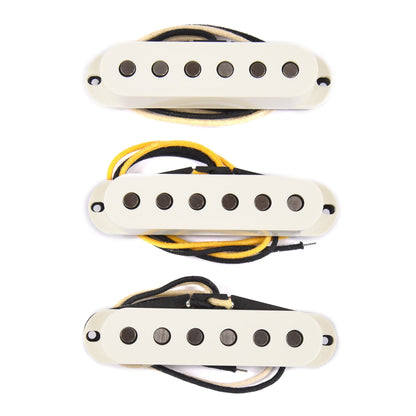 Lollar Vintage Tweed Flat Pole Strat Set Parchment Parts / Guitar Pickups