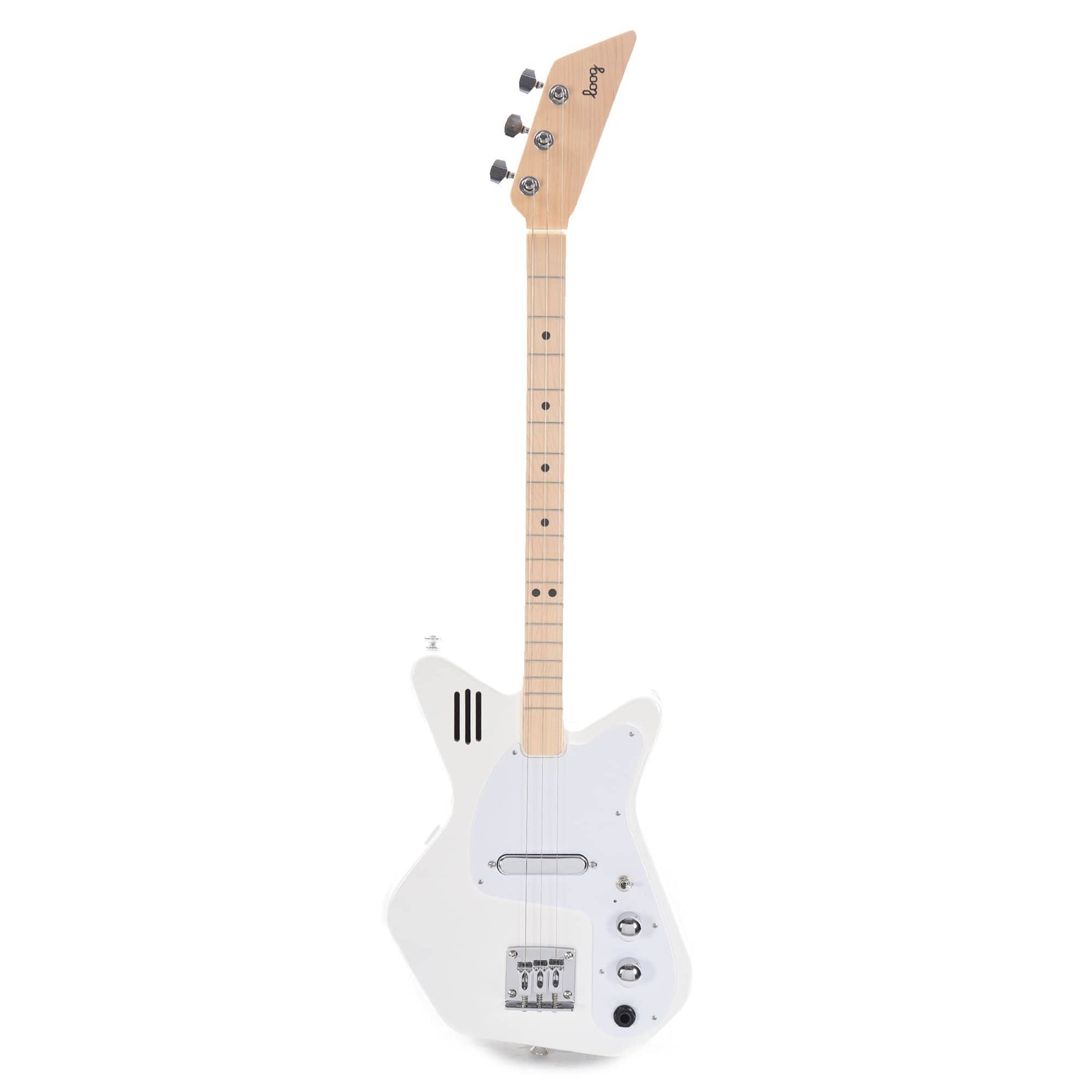 Loog Pro Electric Guitar w/Built-In Amp White Electric Guitars / Travel / Mini