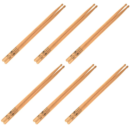 Los Cabos Red Hickory 5A Drum Sticks (6 Pair Bundle) Drums and Percussion / Parts and Accessories / Drum Sticks and Mallets