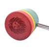 Low Boy Lightweight Wood Bass Drum Beater Green/Red w/Yellow Stripes & Lion Head Engraving Drums and Percussion