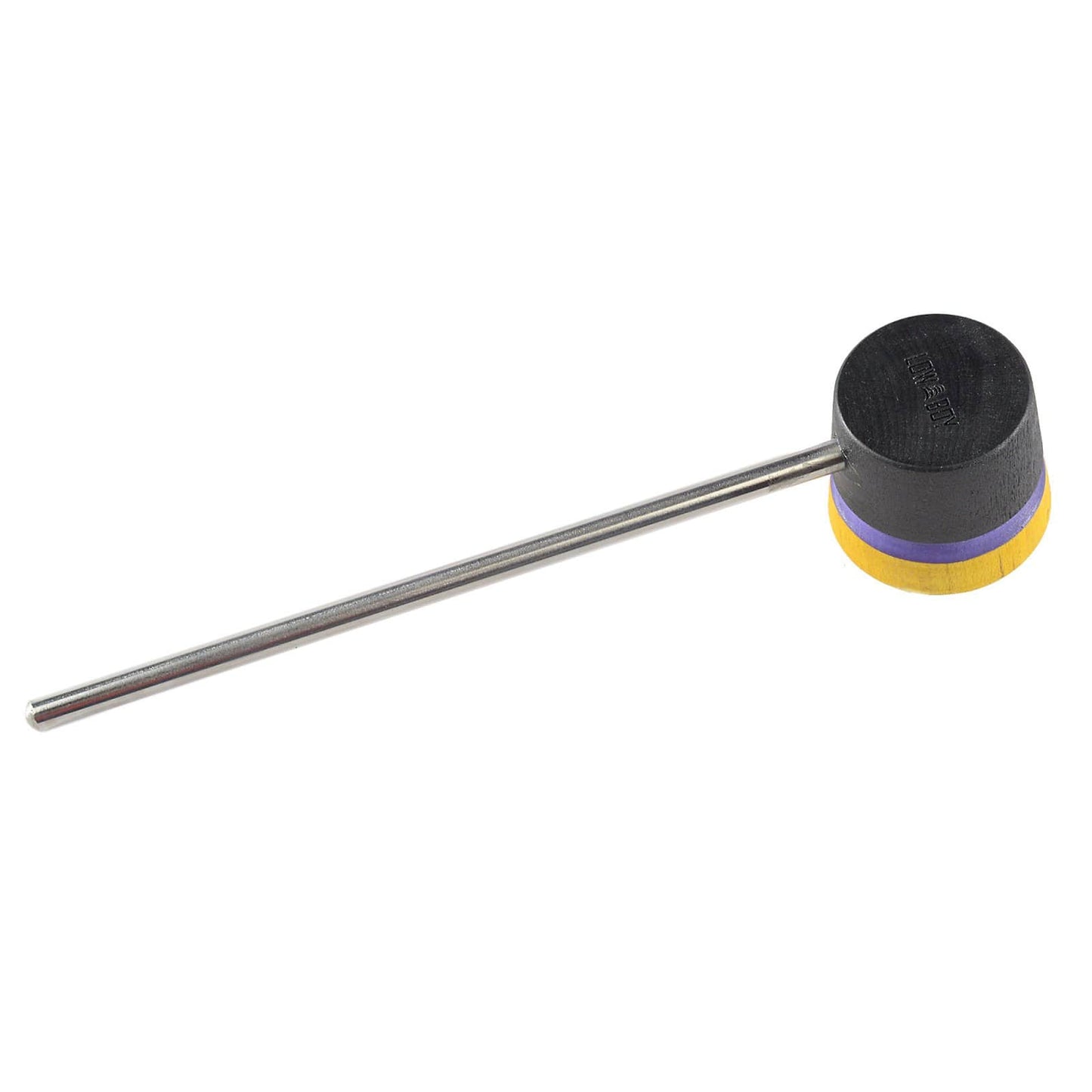 Low Boy Lightweight Bass Drum Beater Black/Yellow w/Purple Stripes Drums and Percussion / Parts and Accessories / Drum Parts