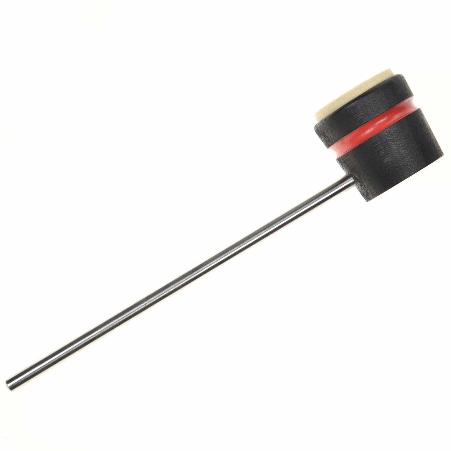 Low Boy Lightweight Felt Bass Drum Beater Black w/Red Stripe Drums and Percussion / Parts and Accessories / Drum Parts