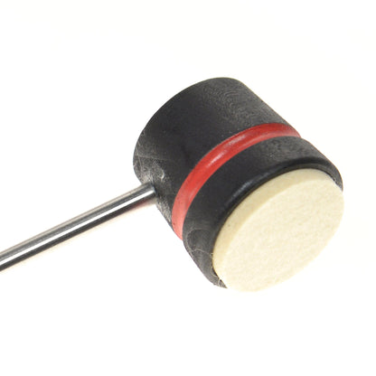 Low Boy Lightweight Felt Bass Drum Beater Black w/Red Stripe Drums and Percussion / Parts and Accessories / Drum Parts