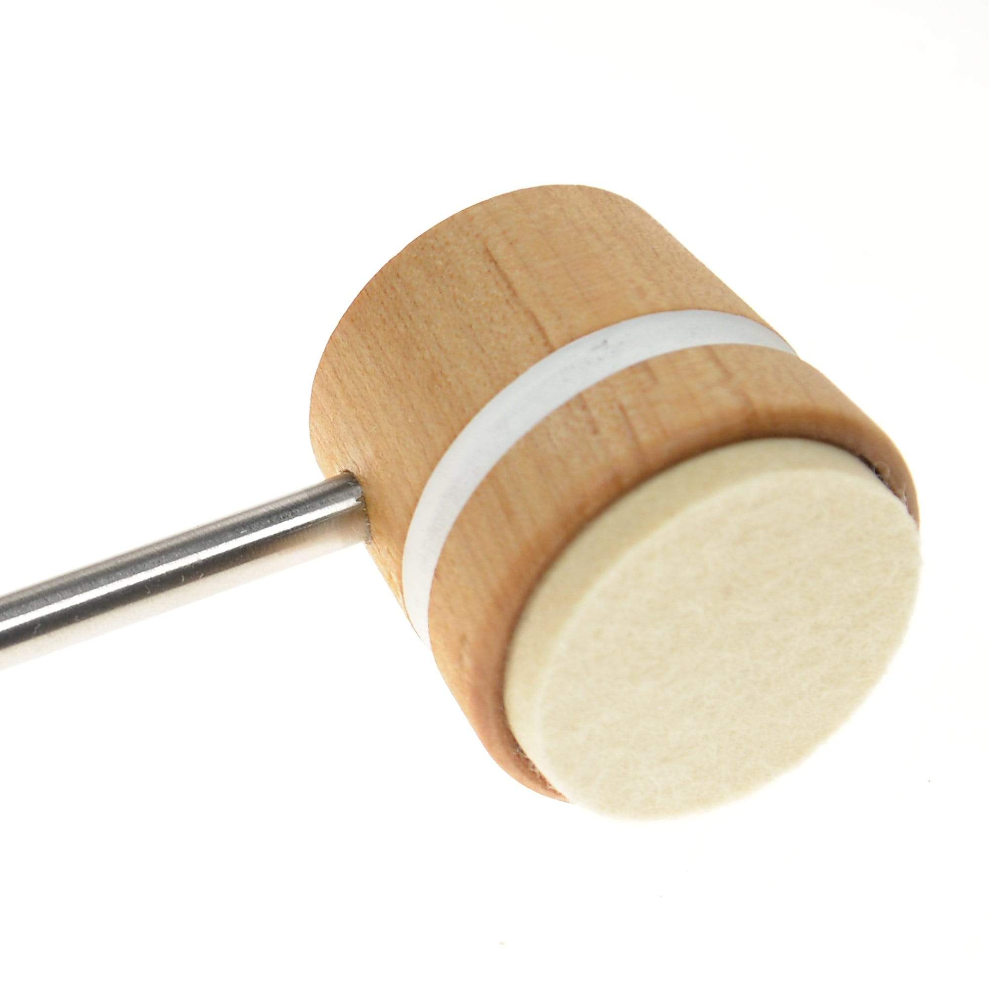 Low Boy Wood Bass Drum Beater – Mid-Weight Maple Beater With Steel Rod For Rock & Metal