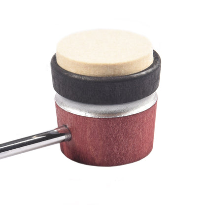 Low Boy Lightweight Felt Bass Drum Beater Red Mahogany/Black w/Silver Sparkle Stripe Drums and Percussion / Parts and Accessories / Drum Parts