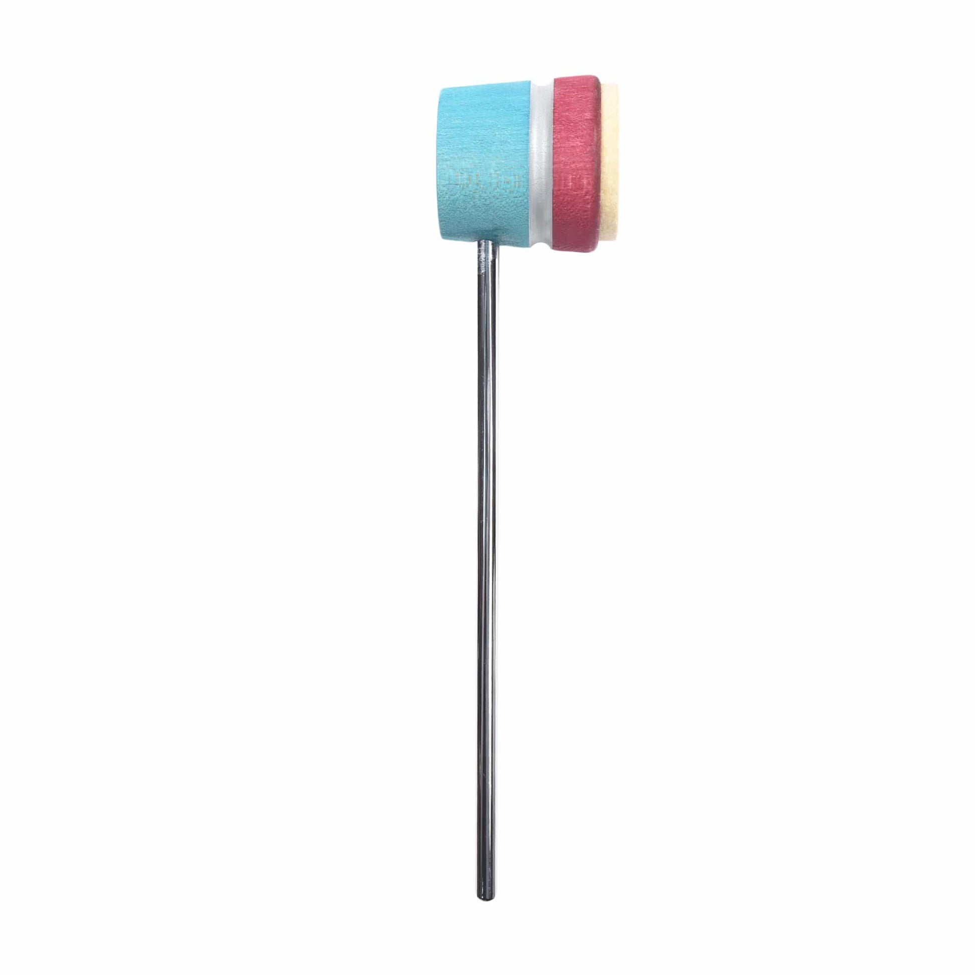 Low Boy Lightweight Felt Bass Drum Beater Seafoam/Cherry w/Silver Sparkle Stripe Drums and Percussion / Parts and Accessories / Drum Parts