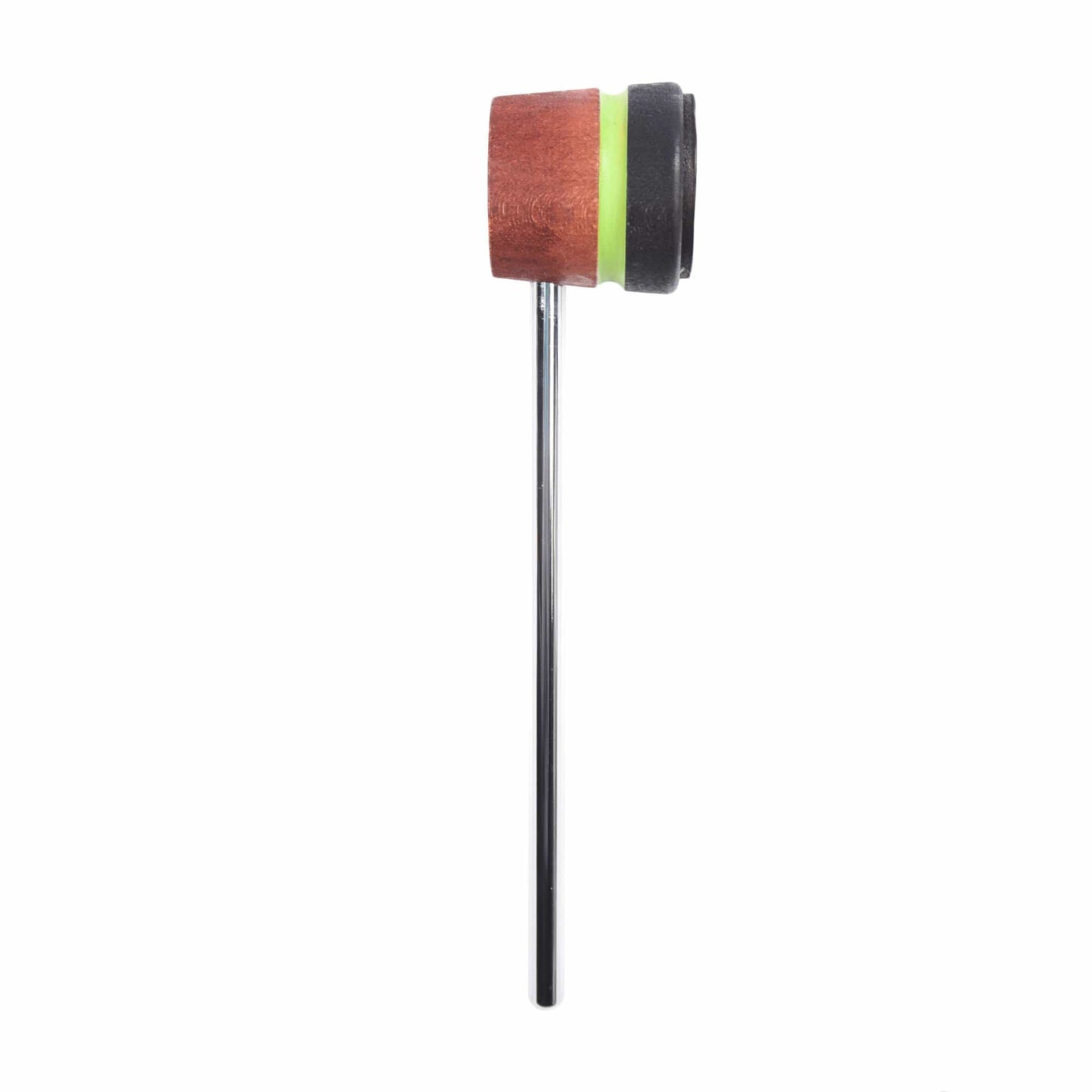 Low Boy Lightweight Leather Bass Drum Beater Cinnamon/Black w/Lime Green Stripe Drums and Percussion / Parts and Accessories / Drum Parts
