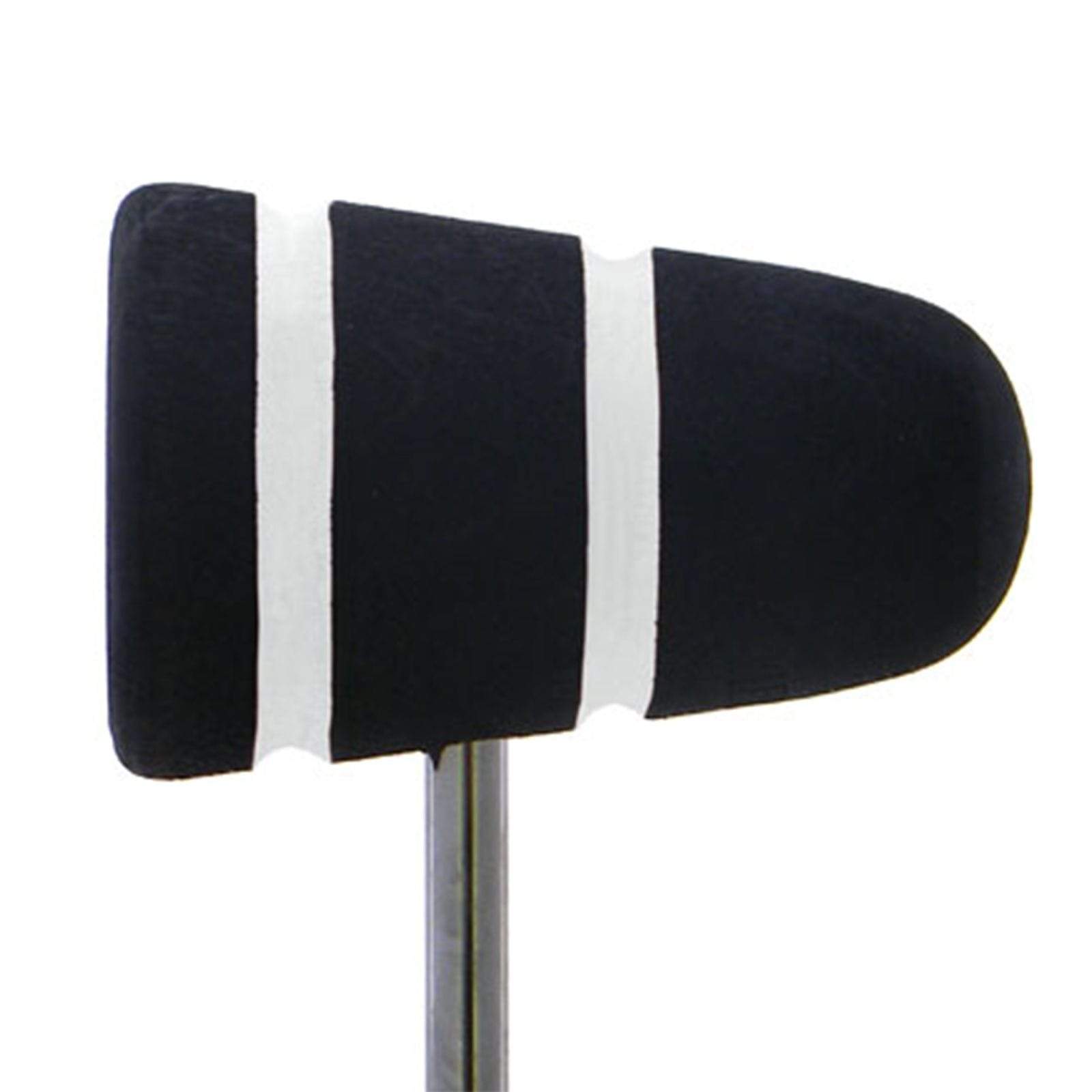 Low Boy Lightweight Leather Bass Drum Beater Light Brown/Black w/White Stripes Drums and Percussion / Parts and Accessories / Drum Parts