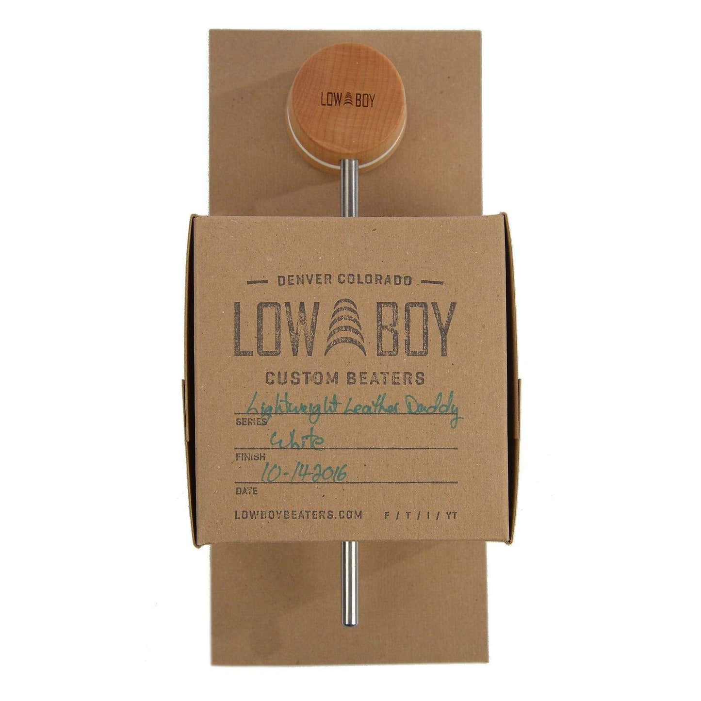 Low Boy Lightweight Leather Bass Drum Beater Natural w/White Stripes Drums and Percussion / Parts and Accessories / Drum Parts