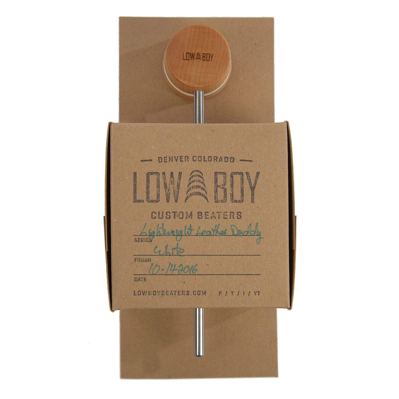 Low Boy Lightweight Leather Bass Drum Beater Natural w/White Stripes Drums and Percussion / Parts and Accessories / Drum Parts