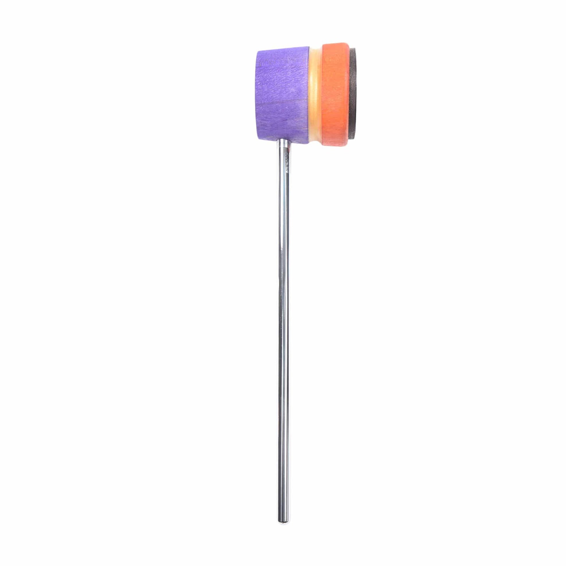 Low Boy Lightweight Leather Bass Drum Beater Purple/Orange w/Gold Sparkle Stripe Drums and Percussion / Parts and Accessories / Drum Parts