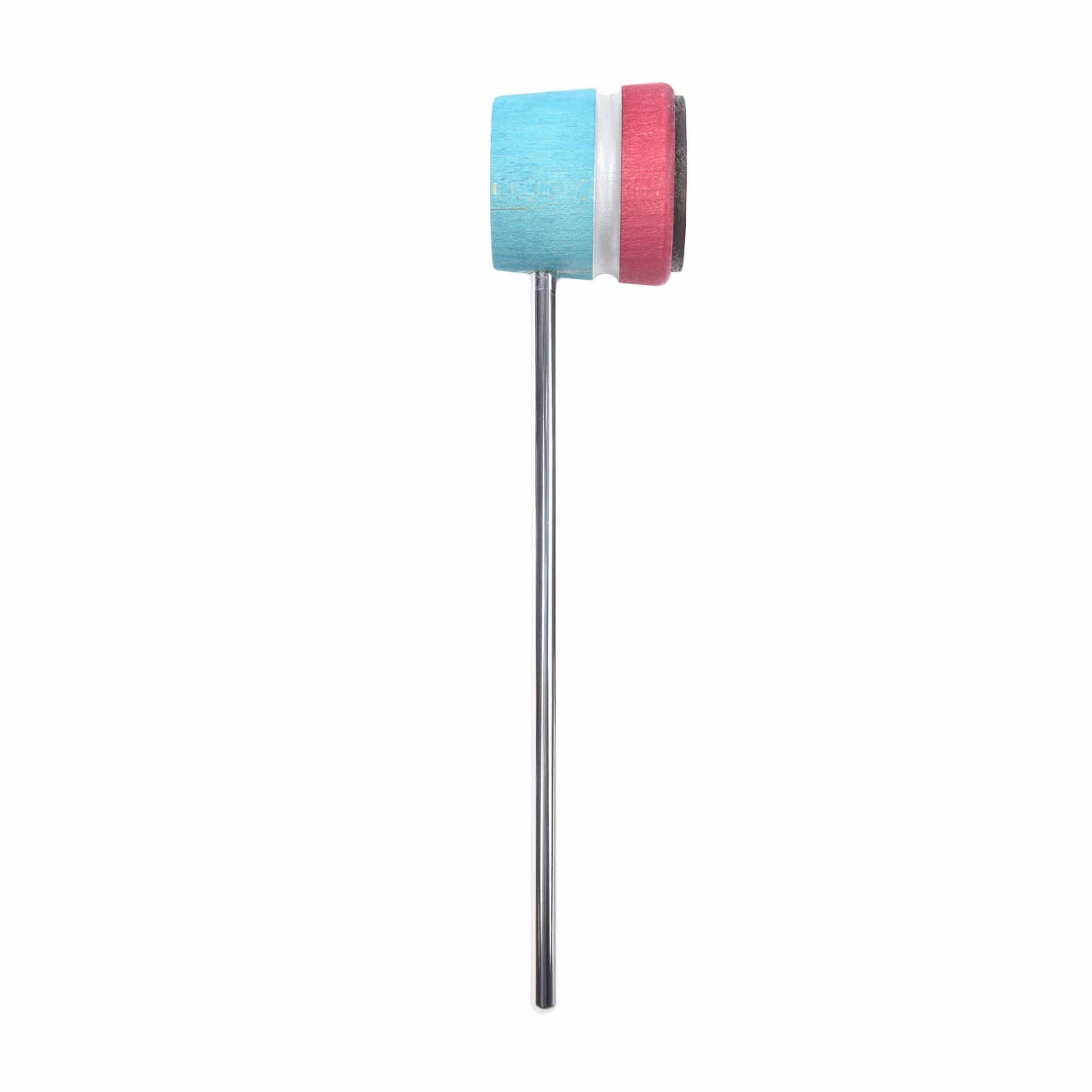 Low Boy Lightweight Leather Bass Drum Beater Seafoam/Cherry w/Silver Sparkle Stripe Drums and Percussion / Parts and Accessories / Drum Parts
