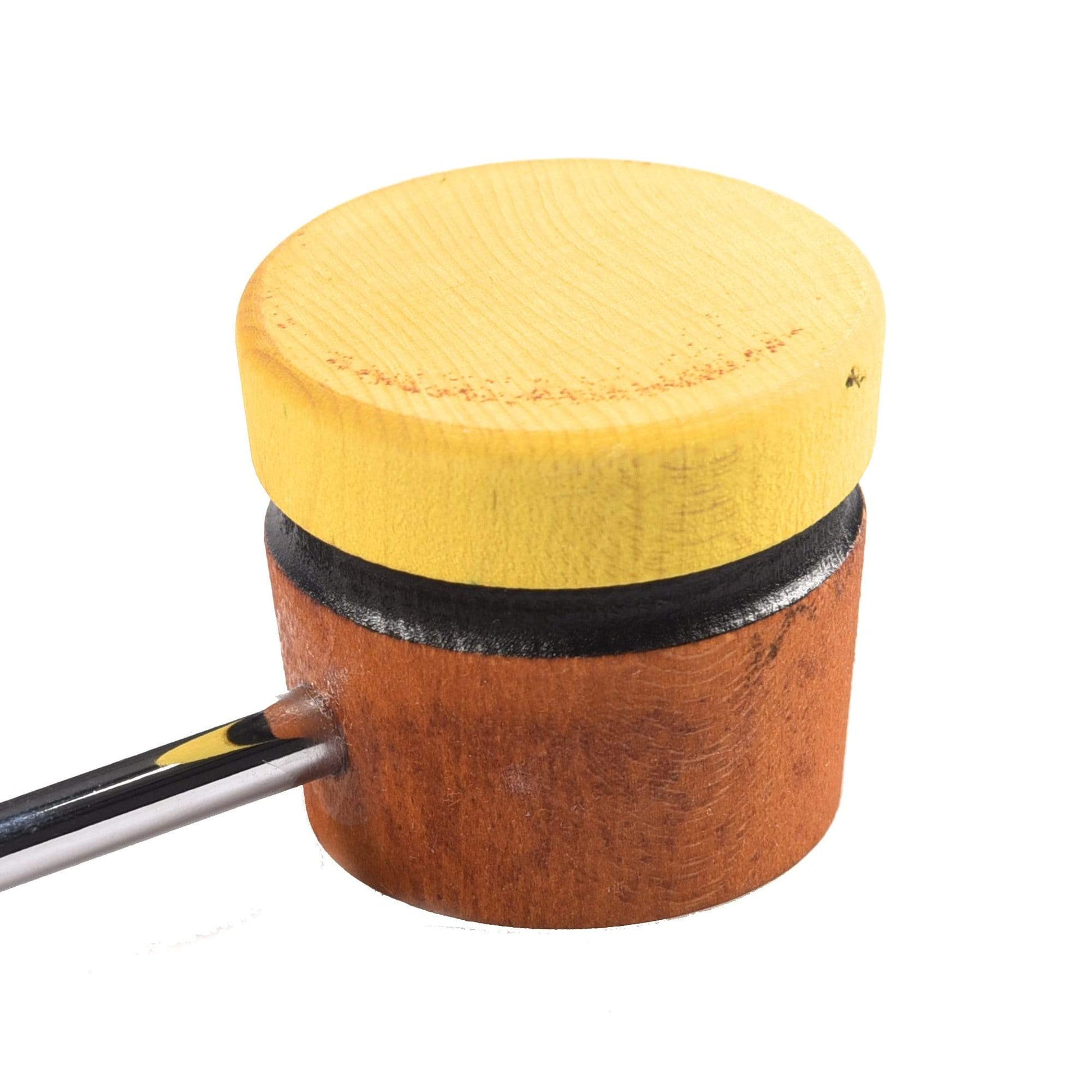 Low Boy Lightweight Wood Bass Drum Beater Amber/Yellow w/Black Stripe Drums and Percussion / Parts and Accessories / Drum Parts