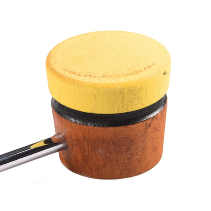 Low Boy Lightweight Wood Bass Drum Beater Amber/Yellow w/Black Stripe Drums and Percussion / Parts and Accessories / Drum Parts