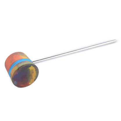 Low Boy Lightweight Wood Bass Drum Beater Tie Dye w/Shock Blue Stripes Drums and Percussion / Parts and Accessories / Drum Parts