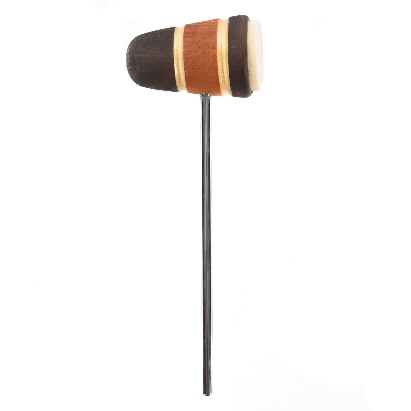 Low Boy Standard Felt Bass Drum Beater Med Brown/Amber/Med Brown w/Gold Stripes & CDE Logo Drums and Percussion / Parts and Accessories / Drum Parts