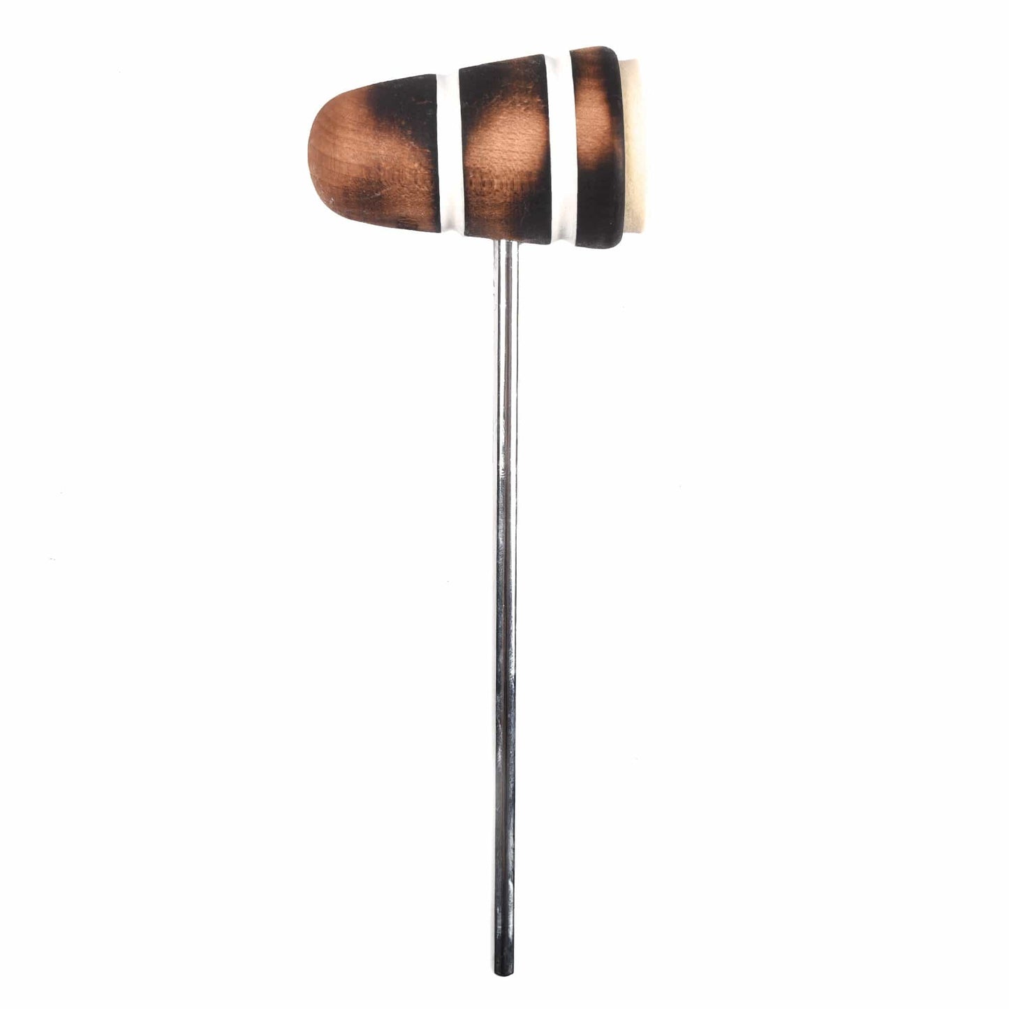 Low Boy Standard Felt Bass Drum Beater Scorched w/White Stripes Drums and Percussion / Parts and Accessories / Drum Parts