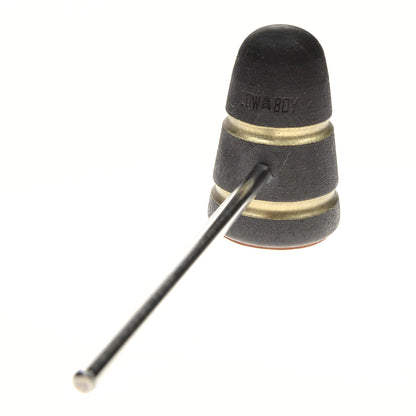Low Boy Standard Leather Bass Drum Beater Black w/Gold Sparkle Stripes Drums and Percussion / Parts and Accessories / Drum Parts
