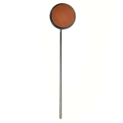 Low Boy Standard Leather Bass Drum Beater Black w/Gold Sparkle Stripes Drums and Percussion / Parts and Accessories / Drum Parts