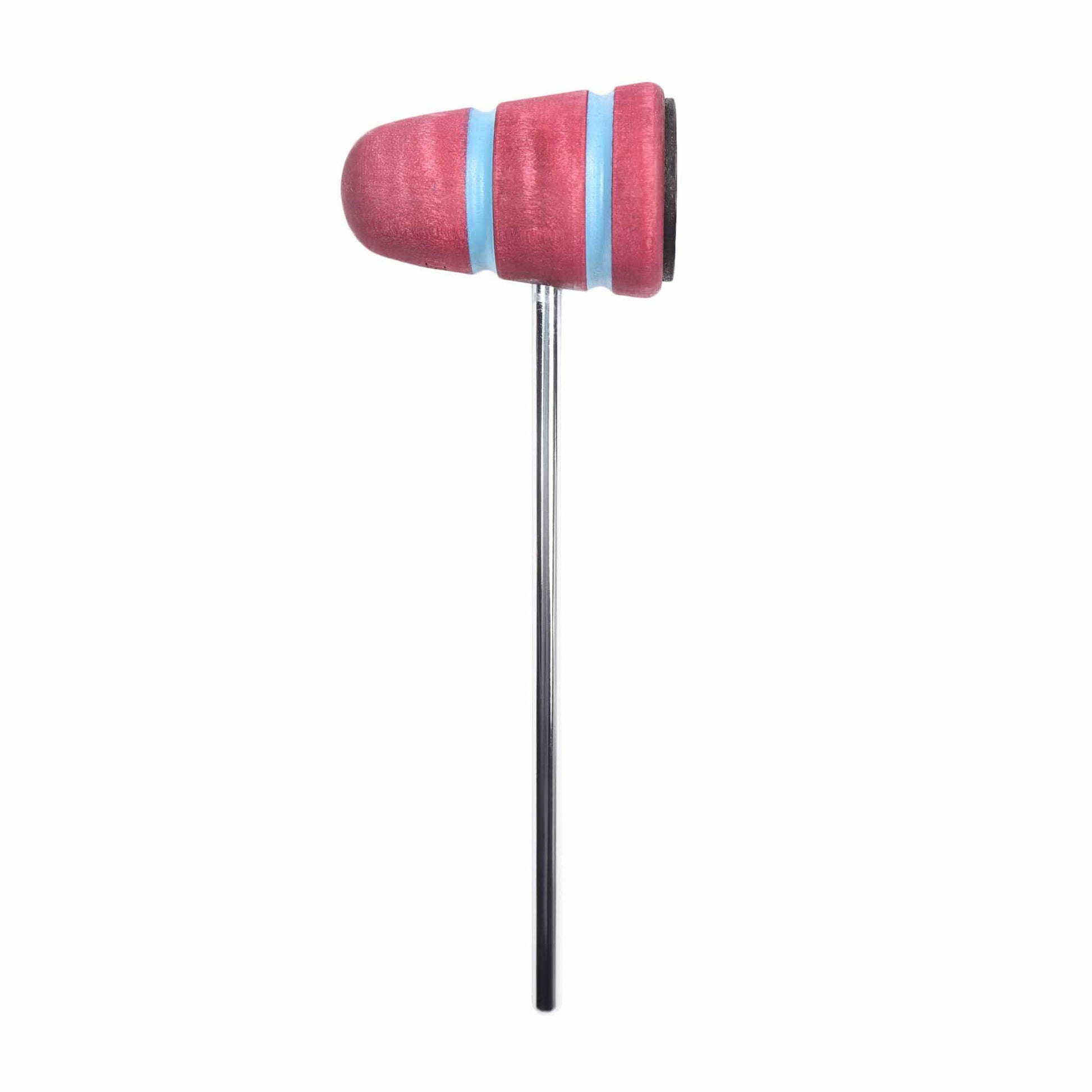 Low Boy Standard Leather Bass Drum Beater Cherry w/Seafoam Stripes Drums and Percussion / Parts and Accessories / Drum Parts