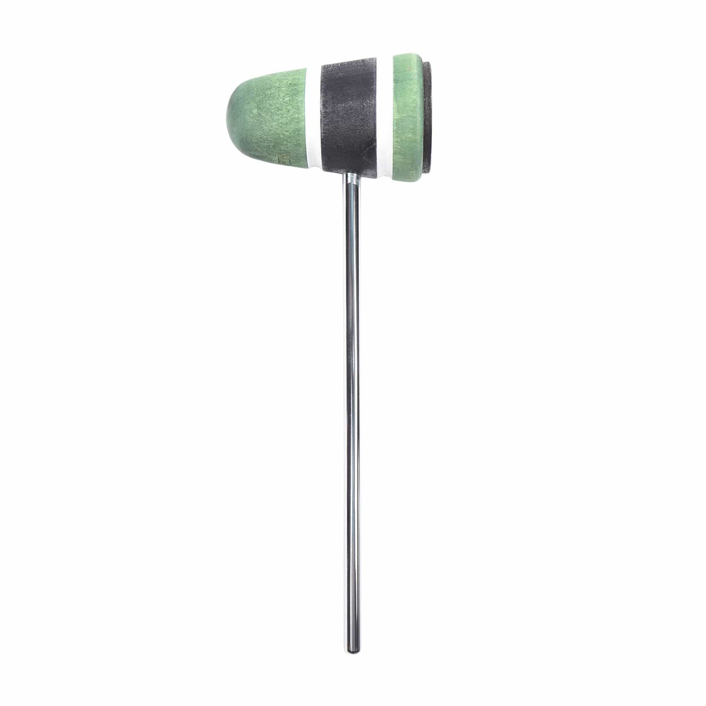 Low Boy Standard Leather Bass Drum Beater Green/Black/Green w/White Stripes Drums and Percussion / Parts and Accessories / Drum Parts