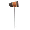 Low Boy Standard Leather Bass Drum Beater Med Brown/Amber/Med Brown w/Gold Stripes & CDE Logo Drums and Percussion / Parts and Accessories / Drum Parts