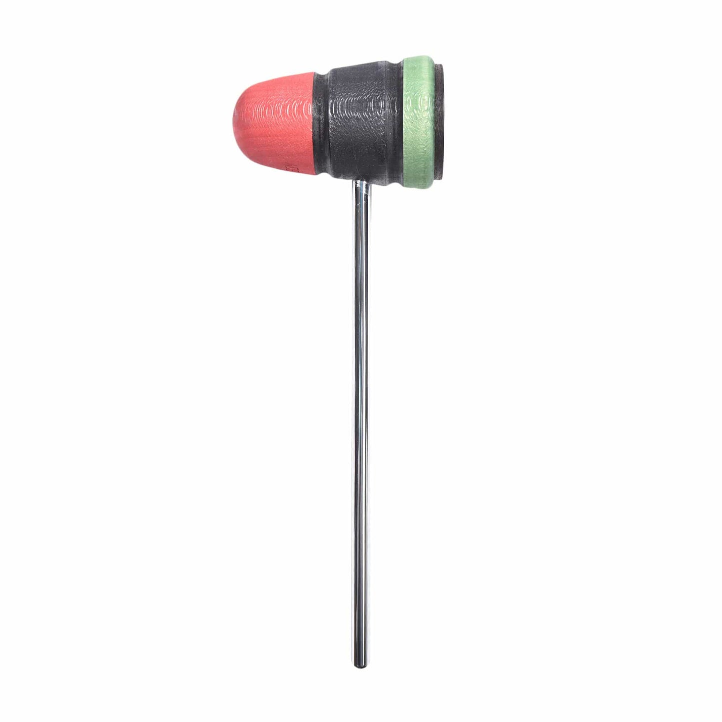 Low Boy Standard Leather Bass Drum Beater Red/Black/Green w/Black Stripes Drums and Percussion / Parts and Accessories / Drum Parts