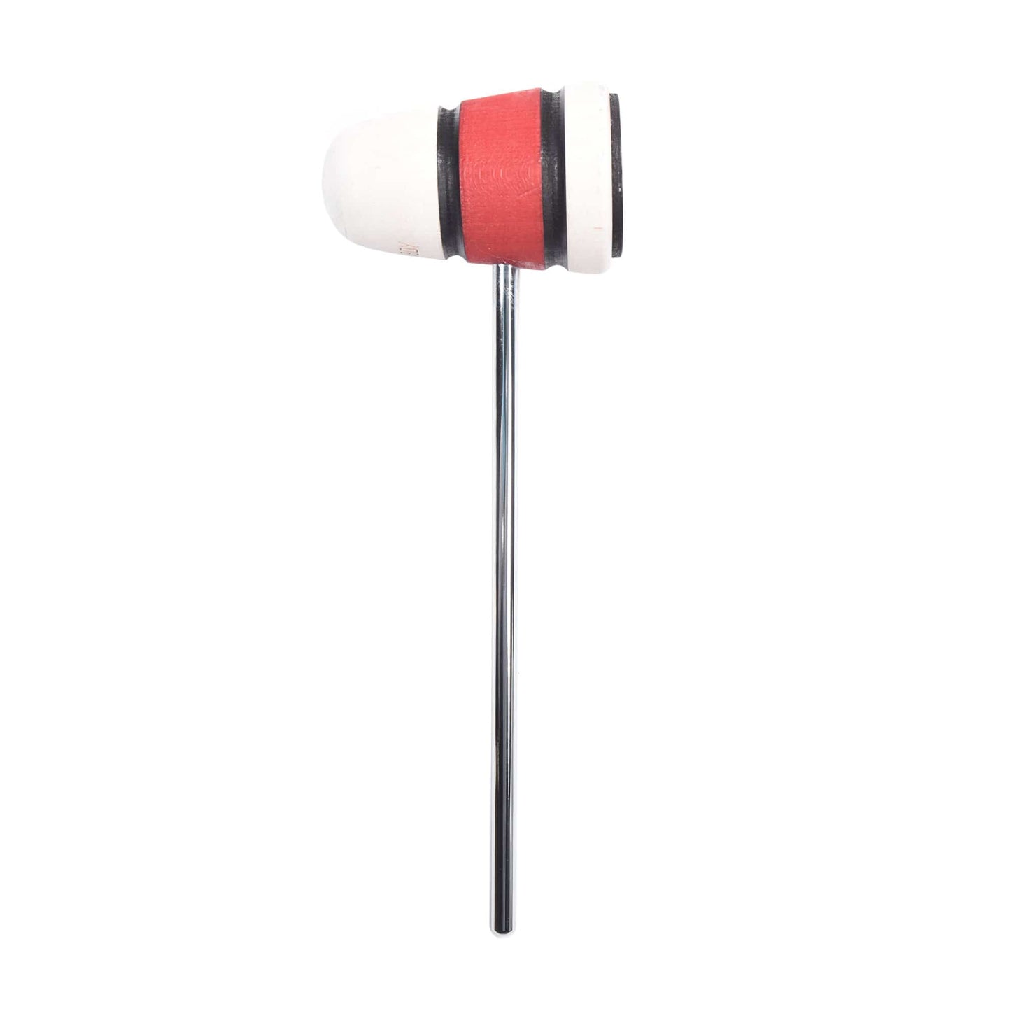 Low Boy Standard Leather Bass Drum Beater White Wash/Red/White Wash w/Black Stripes Drums and Percussion / Parts and Accessories / Drum Parts