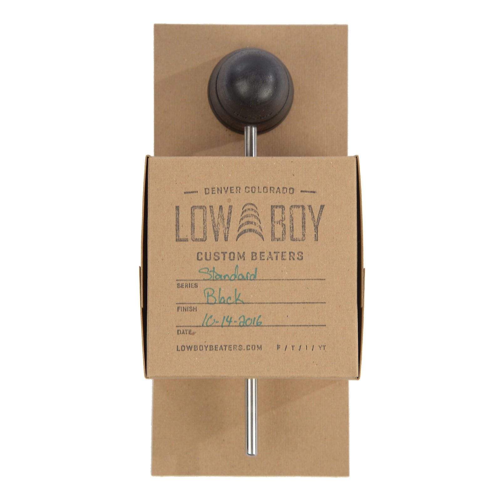 Low Boy Standard Wood Bass Drum Beater Black w/Black Stripes Drums and Percussion / Parts and Accessories / Drum Parts